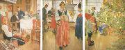 Carl Larsson Now it-s Christmas Again oil painting reproduction